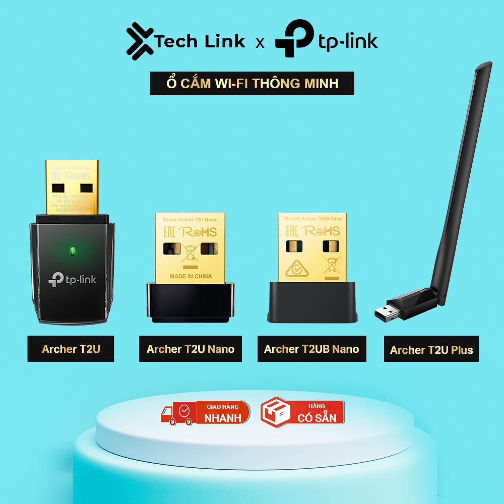 [เร็ว] TP-Link Archer T2U / T2U Nano/ T2UB Nano/ T2U Plus Dual Band AC 600Mbps USB Wifi Adapter