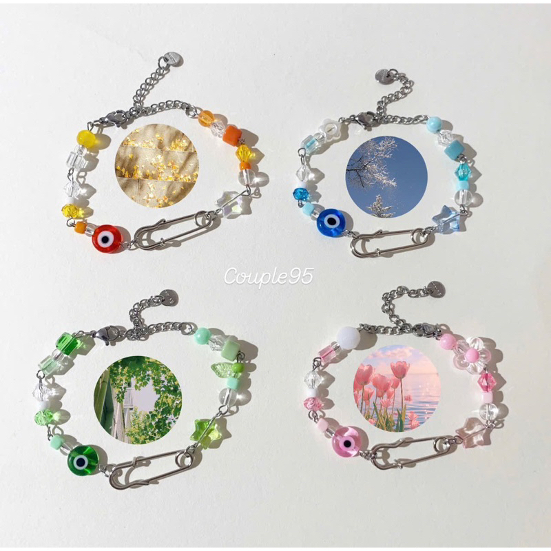 สร้อยข้อมือเชือกรูดสไตล์ 4Seasons y2k