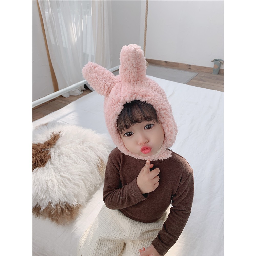 หมวกบีนนี่สําหรับเด็กชายและเด็กหญิง 6 เดือน - 3 ปีหูกระต่ายที่ให้ความอบอุ่นและสวยเป็นพิเศษ - รูปที่ 3