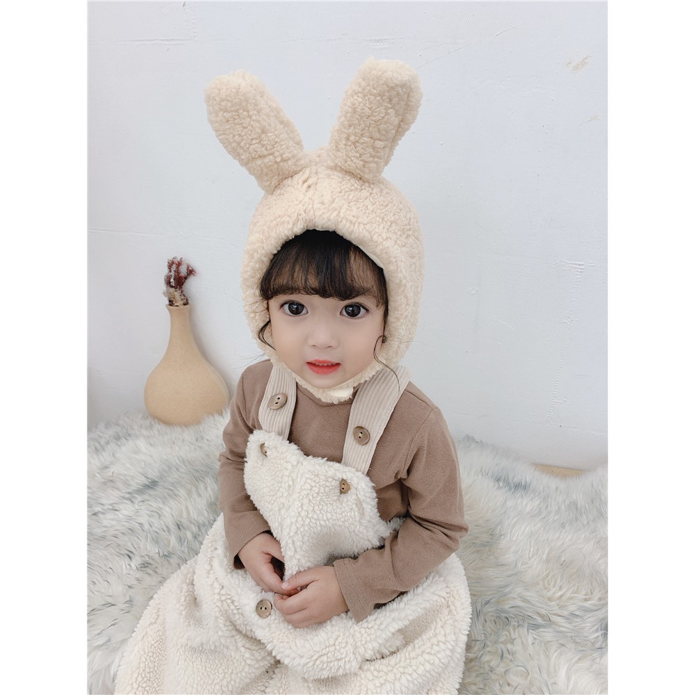 หมวกบีนนี่สําหรับเด็กชายและเด็กหญิง 6 เดือน - 3 ปีหูกระต่ายที่ให้ความอบอุ่นและสวยเป็นพิเศษ - รูปที่ 6