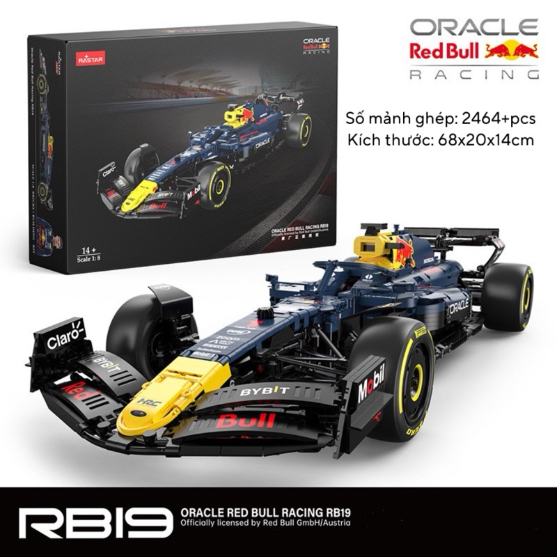 Technic Rastar Oracle RedBull Racing RB19 F1 RASTAR 1:8 2464pcs รถแข่งรุ่น