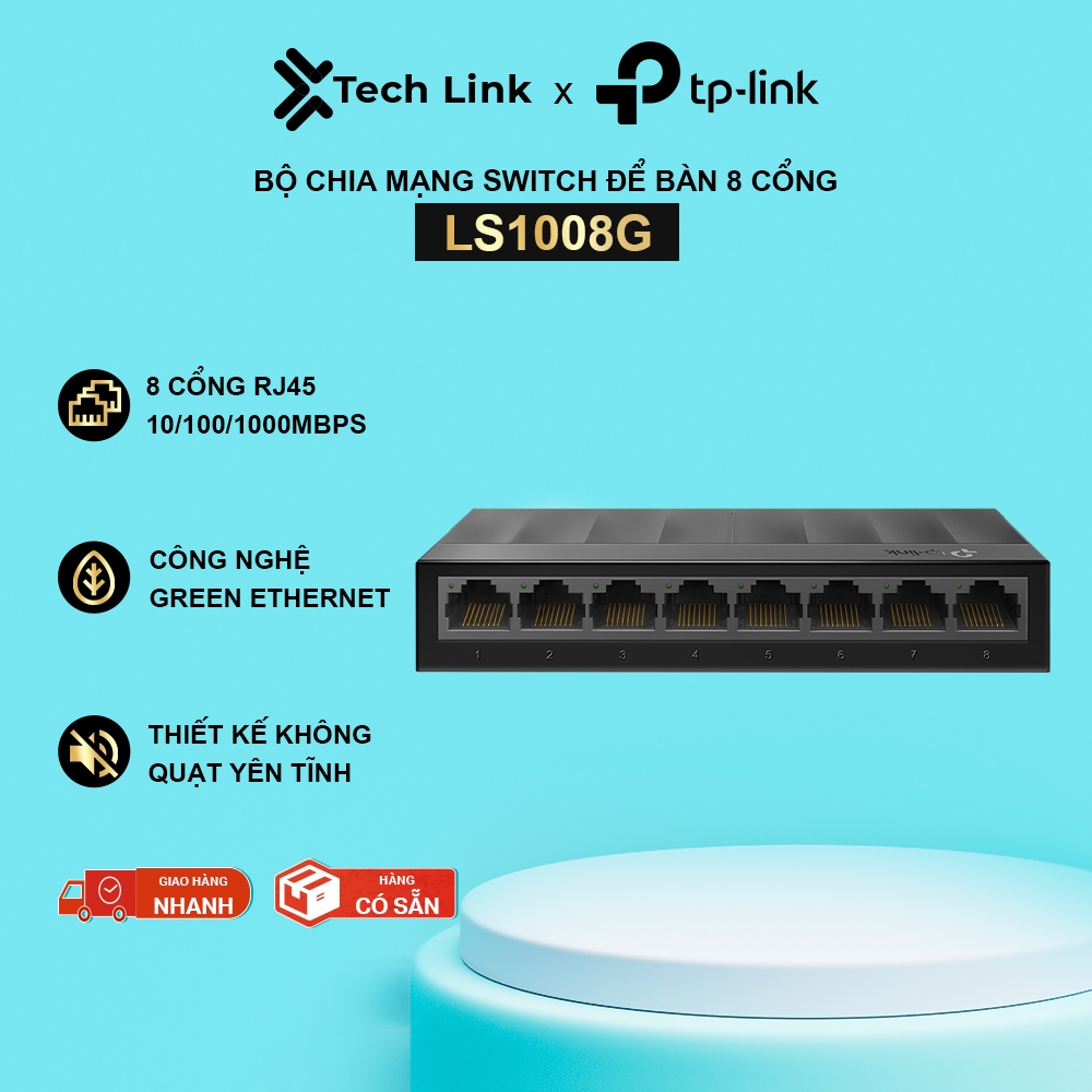 TP-Link LS1008G 8-Port 10/100/1000Mbps Desktop Switch