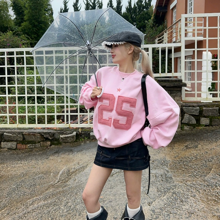 Beautiful+++ AB HOUSE - 25 TWENTY FIVE เสื้อสเวตเตอร์ Boxy Top สําหรับผู้ชายและผู้หญิง