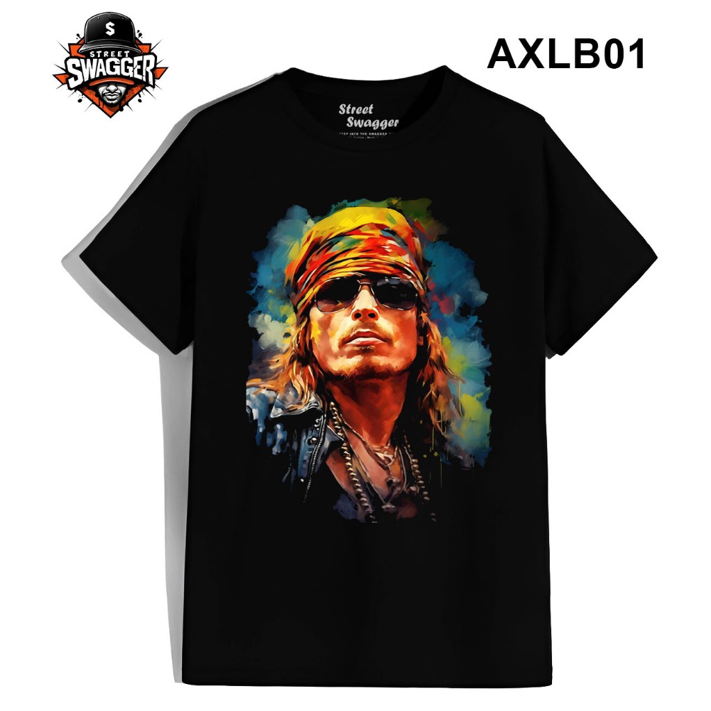 Street Swagger Brand Collection เสื้อยืด Axl Rose, Guns N Roses เสื้อยืด Unisex