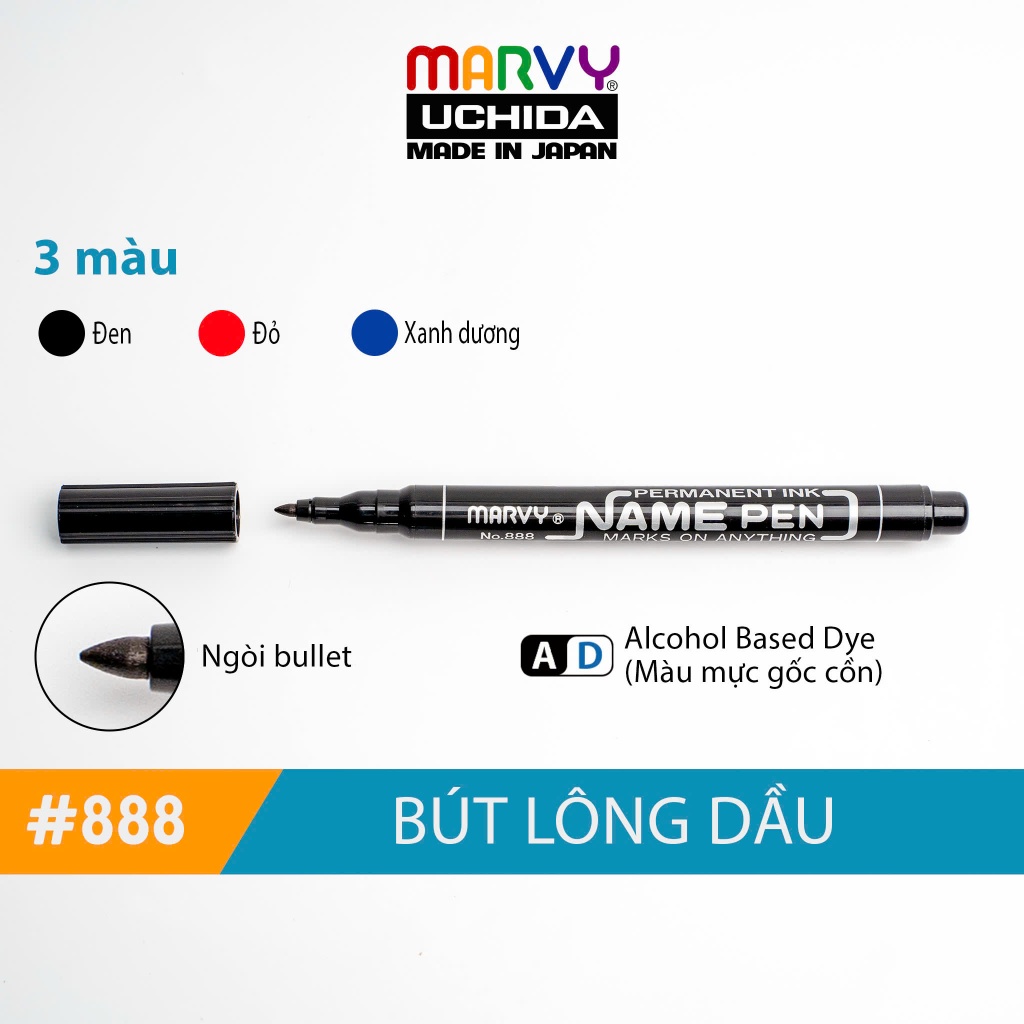 Marvy Uchida 888 ปากกาแปรงน้ํามันอเนกประสงค์