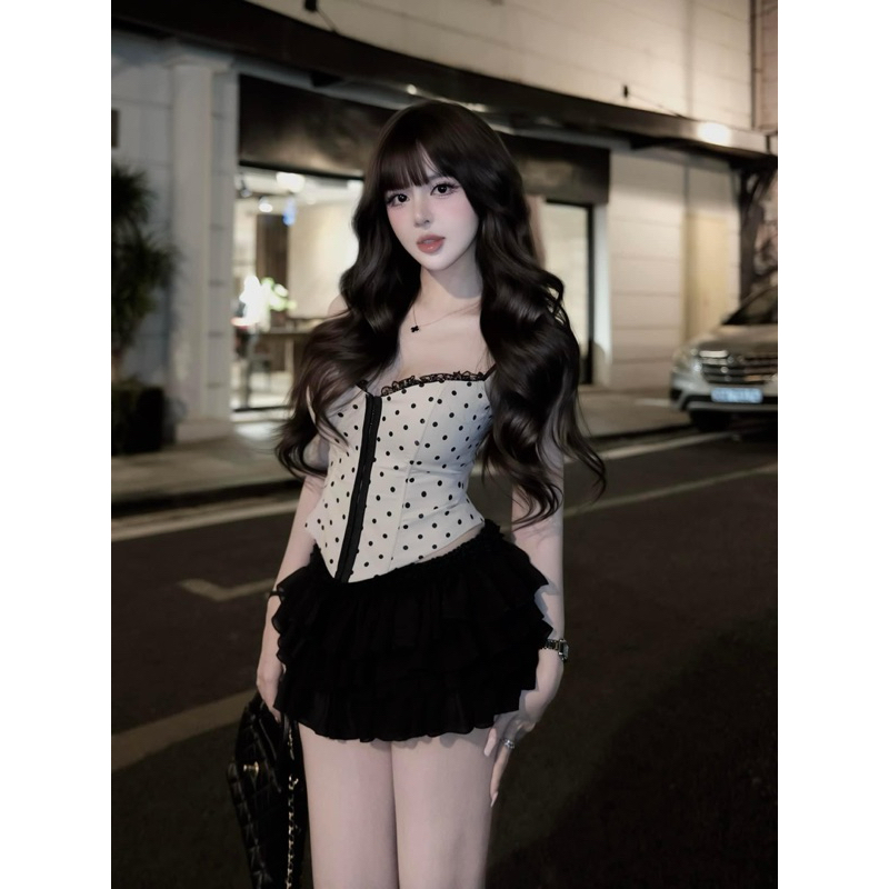 [มีจําหน่าย] ชุดเกาะอก Mpb Polka Dot Croset