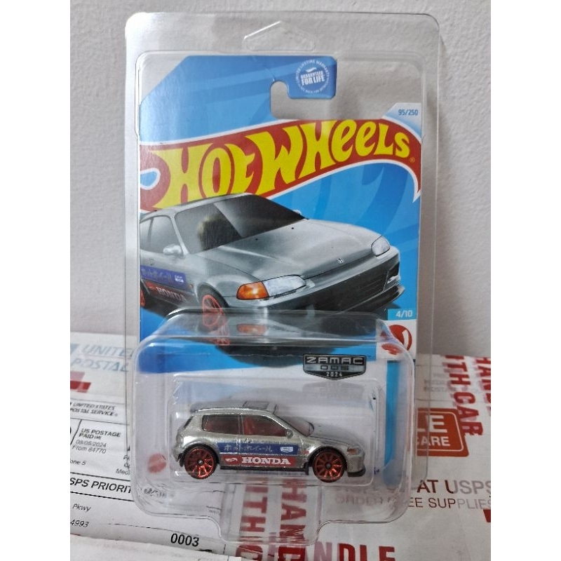 HOT WHEELS ZAMAC 1992 HONDA CIVIC EG WALMART EXCLUSIVE