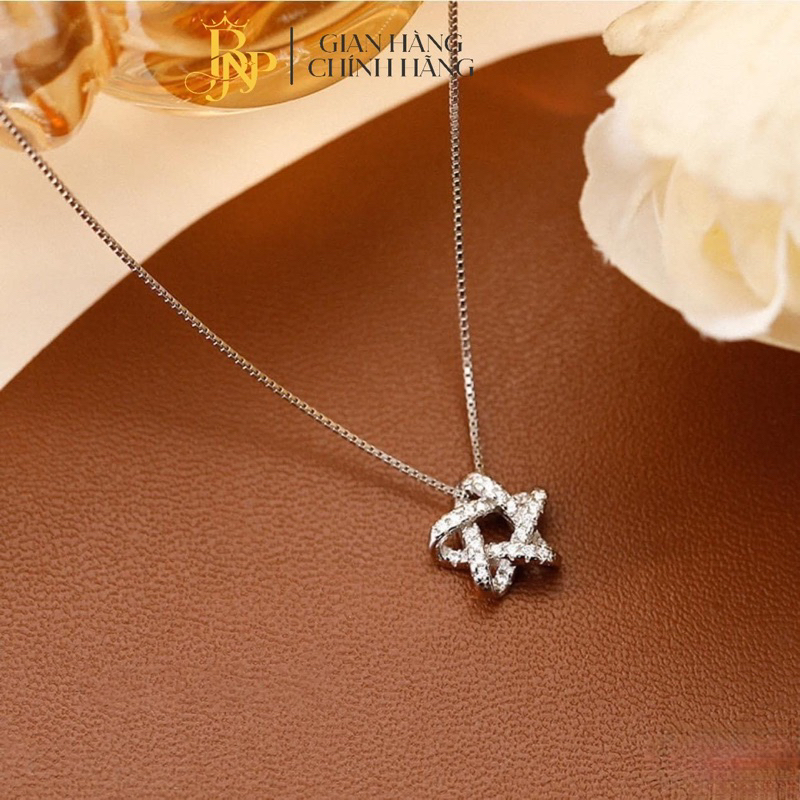 สร้อยคอดาวแนวนอนน่ารักทําจากเงิน BNP