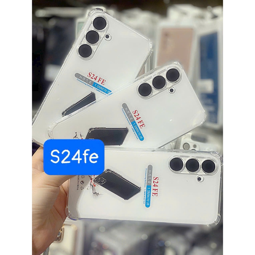 เคส Samsung S26 S25 ULTRA,A34,S23 Plus,S23 Ultra,S22 plus,A54,S22 Ultra,S21 fe โปร่งใส กันกระแทก ป้อ