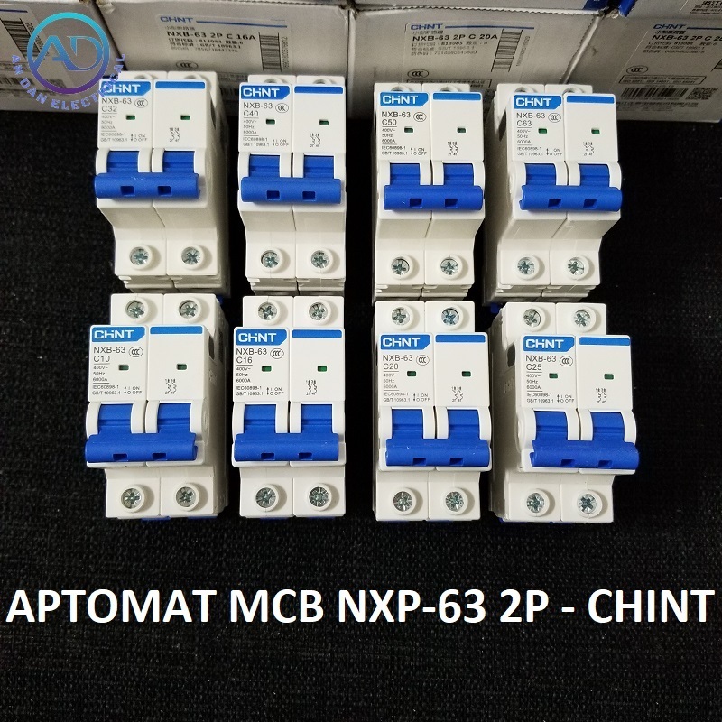 [ของแท้] Aptomat CHINT NXB-63 2P, CB MCB ขนาดเล็ก 220V 6A 10A 16A 20A 25A 32A 40A 50A 63A 100A