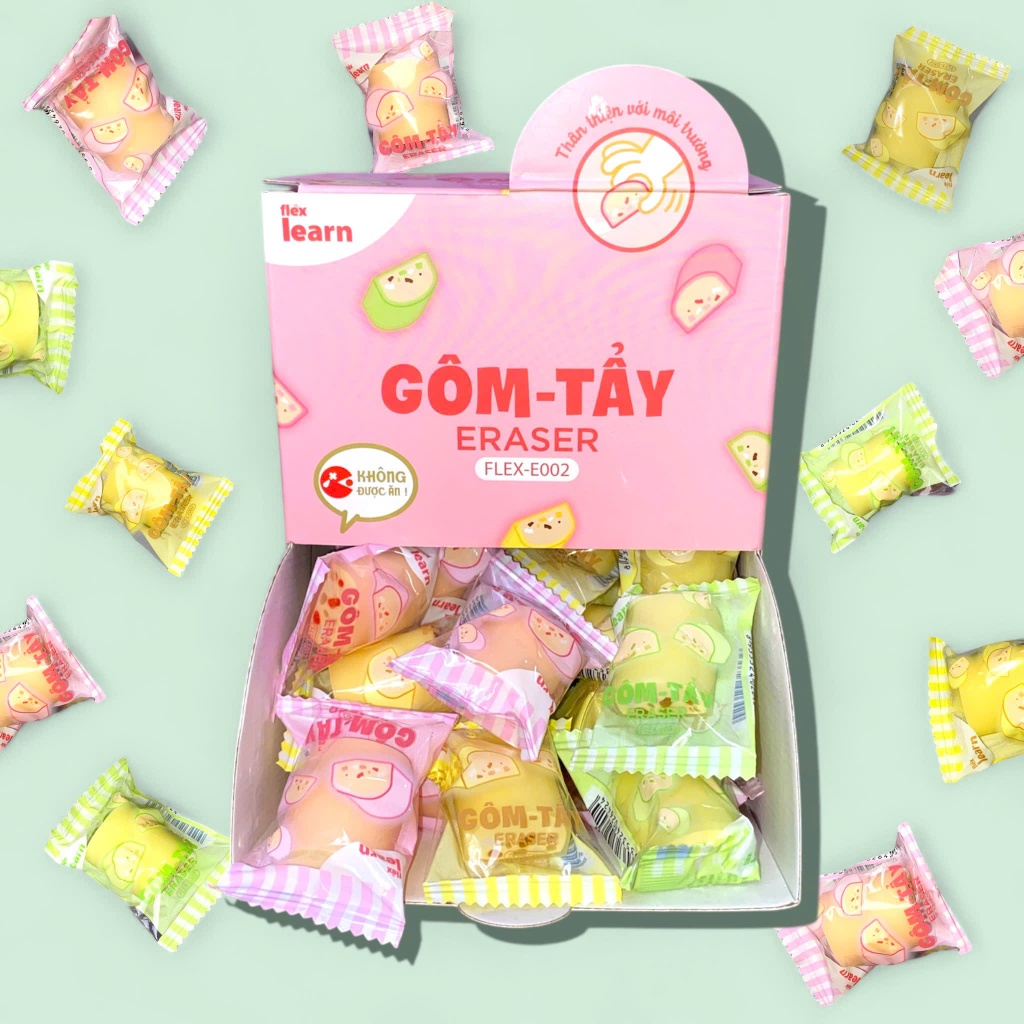 คอมโบ 3/5 ยางลบ FLEX-E002 รูปทรงน่ารัก สะอาด Few Crumbs