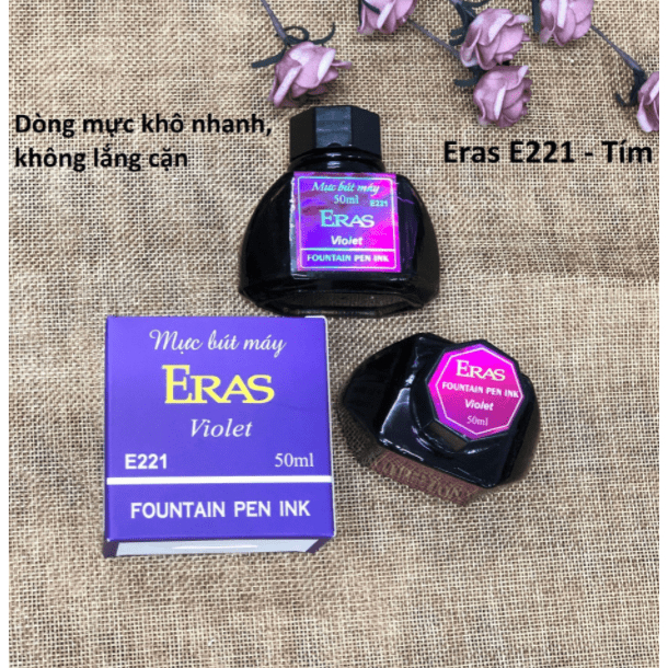 ERAS 50ml Premium Fountain Pen Ink E221 สีม่วง
