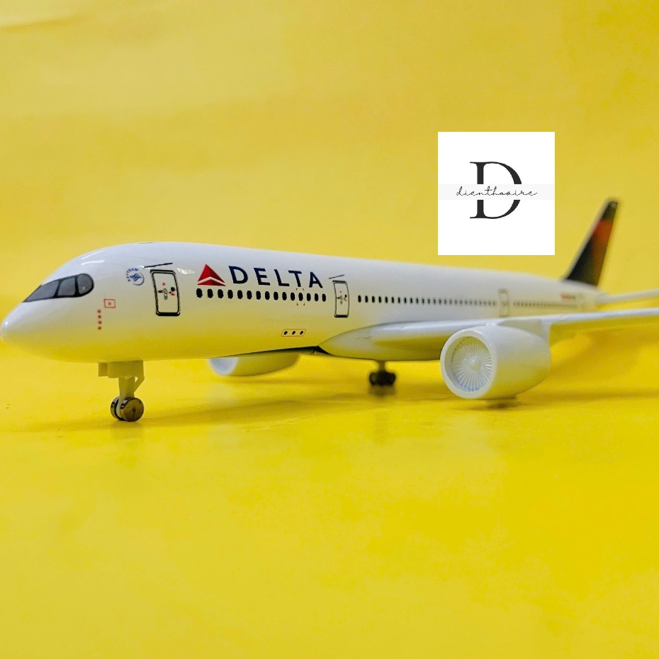 AIRBUS A350 PLANE MODEL "DELTA AIRLINES" 20CM มีล้อ (FULLBOX)