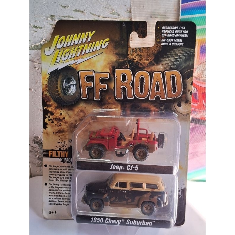 JOHNNY LIGHTNING JEEP CJ-5 & 1950 CHEVY SUBURBAN
