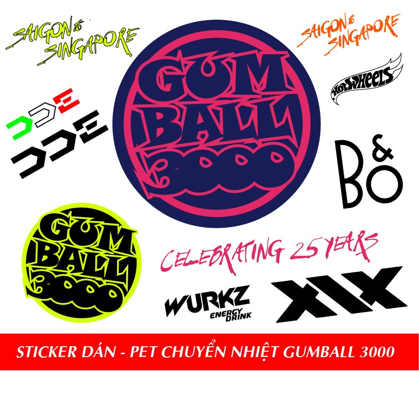 [PE001 ] สติ๊กเกอร์ PET พิมพ์ลายโอนความร้อน - รีดภาพบนผ้า - หมวก - เสื้อ - กางเกงเรื่องราว Gumball 3
