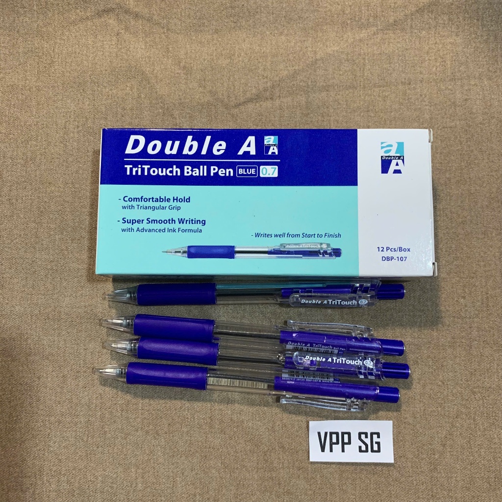 [1 ชิ้น] ปากกาลูกลื่น Double A - TriTouch DBP 507 - 0.7mm - หมึกสีน้ําเงิน