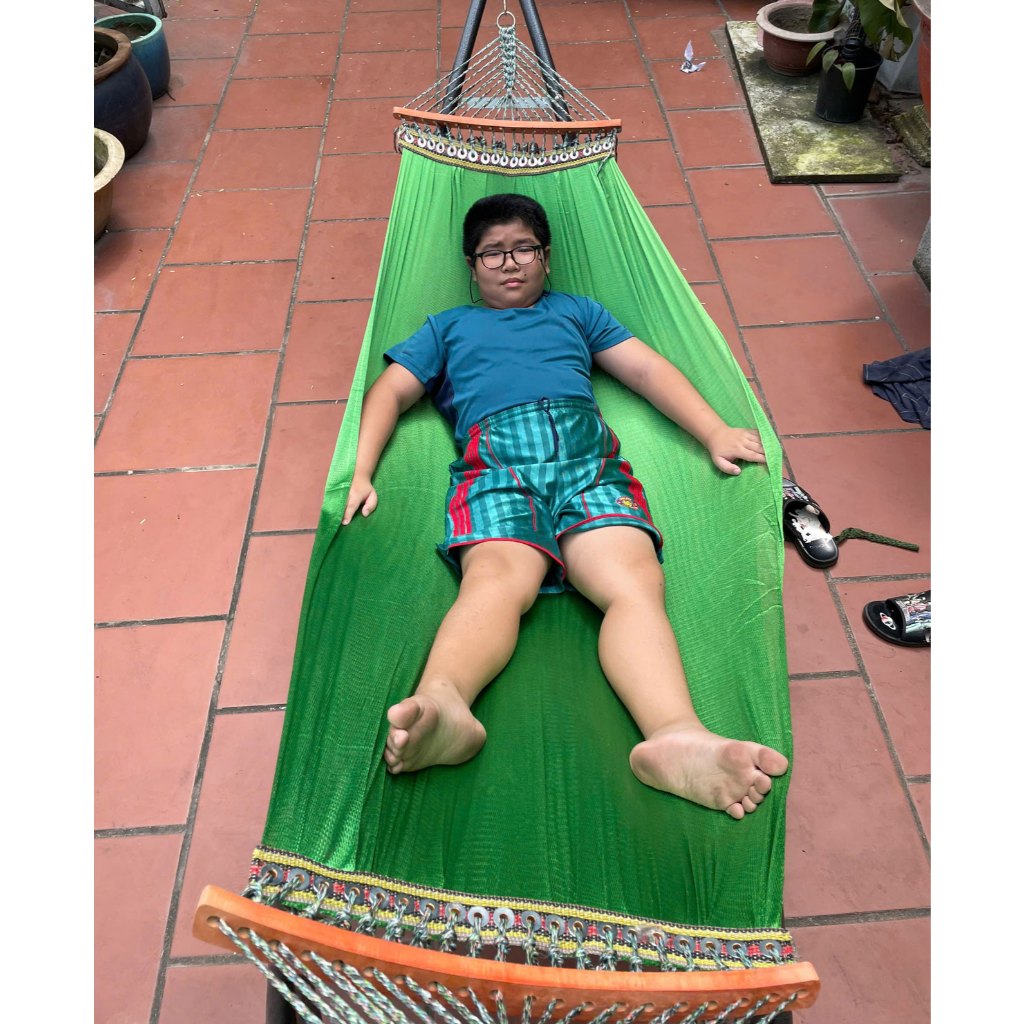 เปลตาข่ายไม้ใหญ่แท้ 1kg4 (ยาว 2m3x1m3)