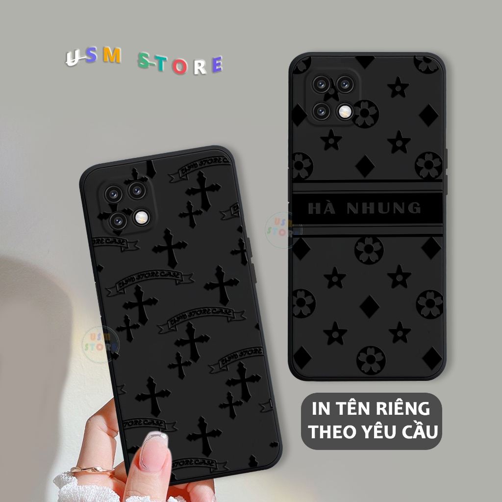 เคส Oppo A72 5G / A73-5G / A53-5G ซิลิโคนยืดหยุ่น กันกระแทก นูนด้วยครอส พิมพ์ลายขอ