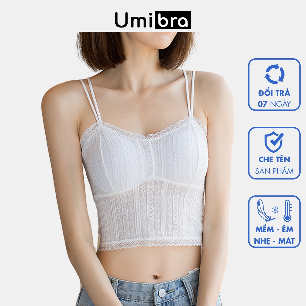 Umibra AB10 Feminine Slim 2-Strap Lace Bra