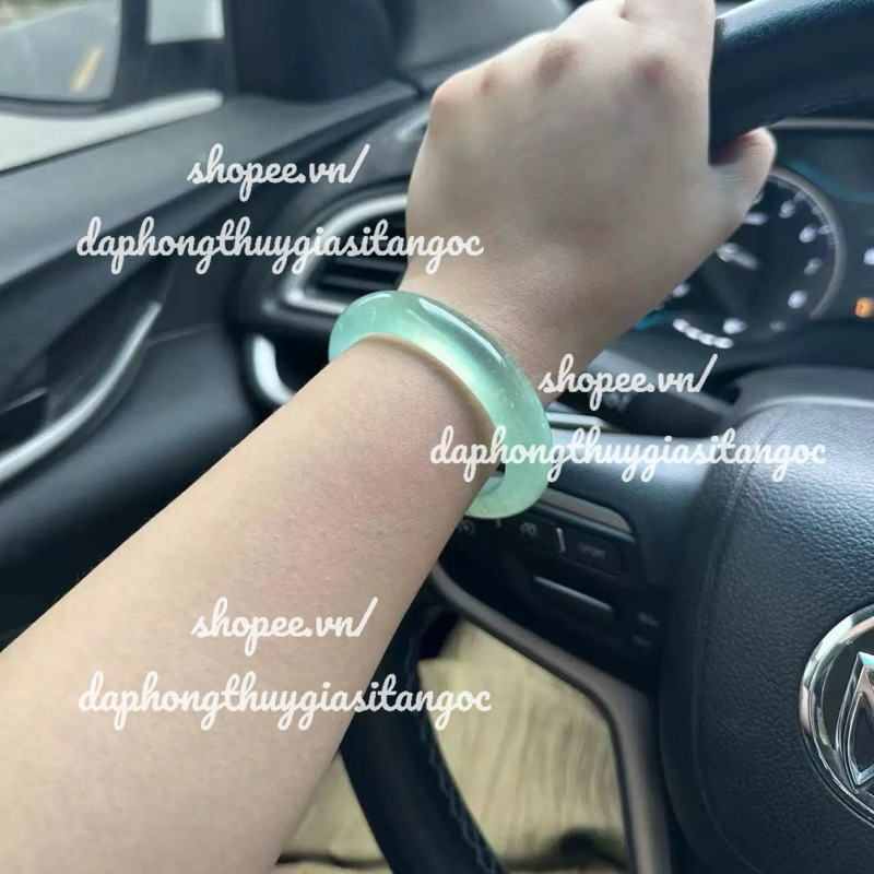 สร้อยข้อมือแข็ง dulong สีเขียว ไซส์ 54-58mm super vip สินค้าตรวจสอบ