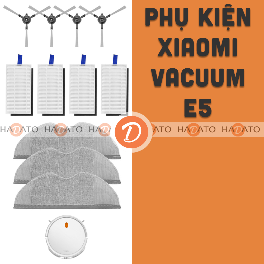 อุปกรณ์เสริมหุ่นยนต์ Vacuum E5 C108 ตัวกรอง hepa E5 แปรง 3 ด้าน E5 ทําความสะอาดเศษผ้า E5 [B]