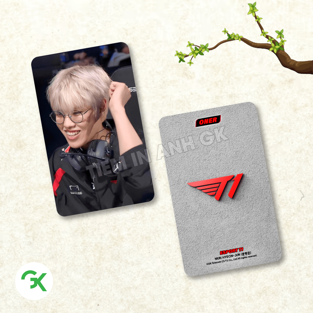 ONER Photocard (P1) - Esports T1 LOL - League of Legends - ขนาด 5.5x9ซม.