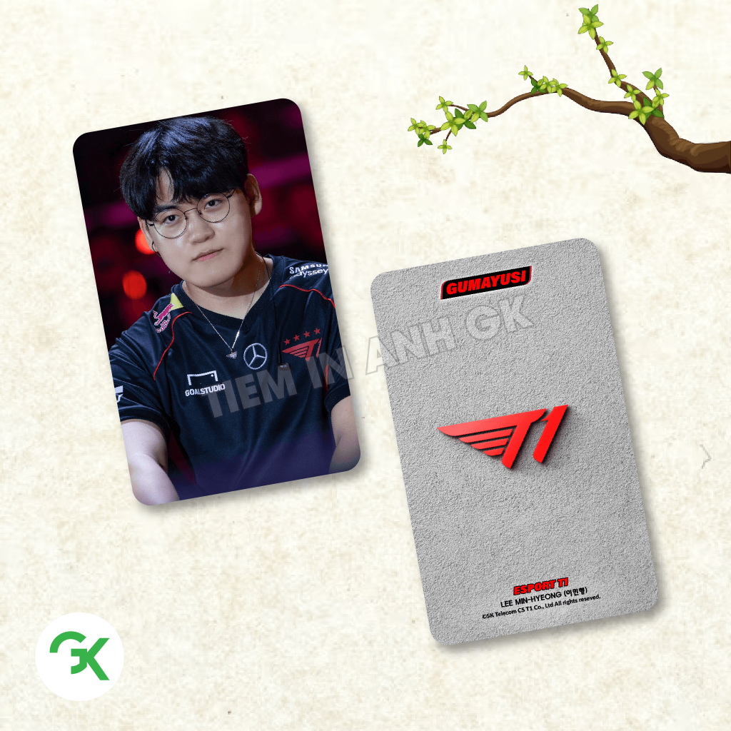 Photocard GUMAYUSI (P1) - Esports T1 LOL - League of Legends - ขนาด 5.5x9ซม.