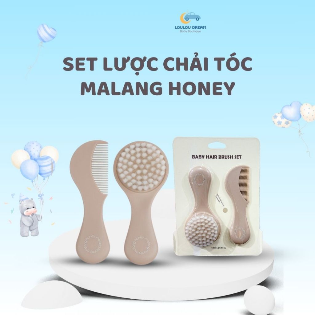 หวีผม Malang Honey ชุดสําหรับเด็กทารกตั้งแต่แรกเกิด