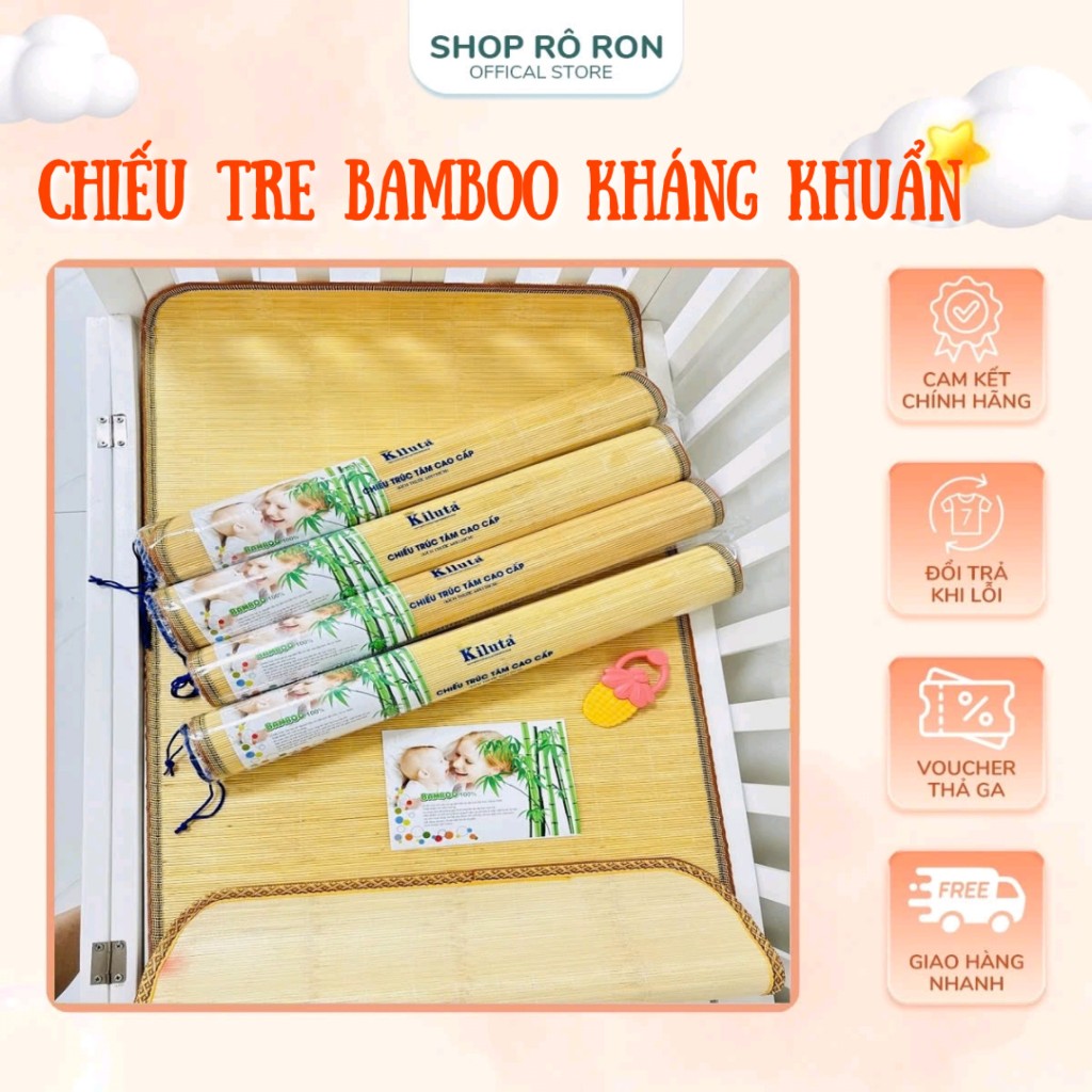 BAMBOO BAMBOO mat 60*120cm - เสื่อ BAMBOO สําหรับเด็กทารก - Ro Ron Shop