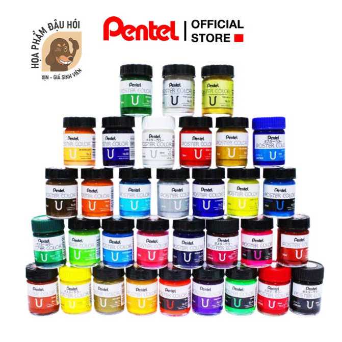 [Bald BEANS]-สีน้ําโปสเตอร์เพนเทล กระปุก 30ml