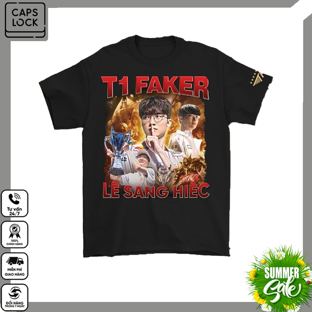 เสื้อยืด T1 Faker T1 - Le Sang Hoi - Cotton Unisex Men and Women