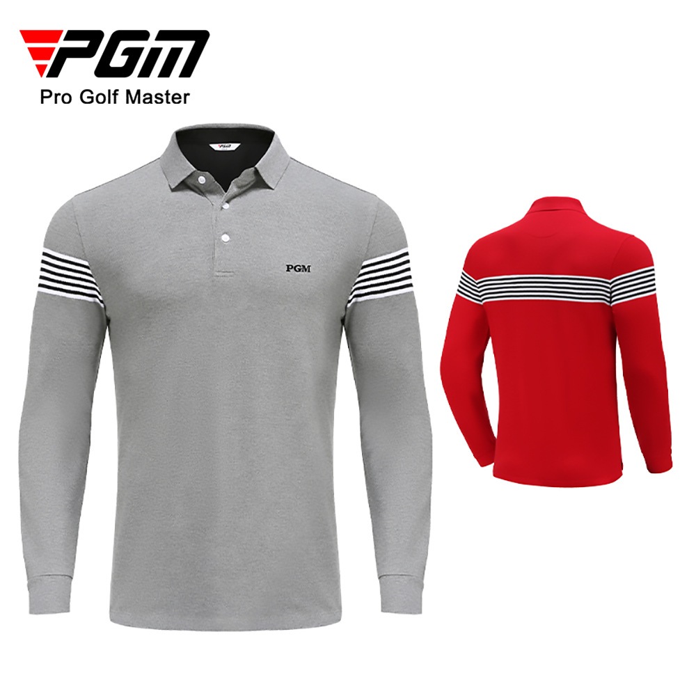 เสื้อกอล์ฟคอปกเปิดลงผู้ชายฤดูใบไม้ร่วงฤดูหนาวของแท้ PGM-YF380