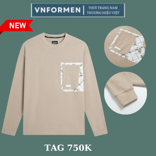 เสื้อสเวตเตอร์ผู้ชาย Aristino ทรงตรง ผ้าคอตตอนเนื้อนุ่ม ASW018BZ