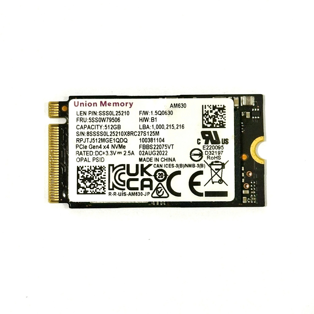 SSD M2 NVMe PCI-e Union หน่วยความจํา AM630 512GB GEN 4x4