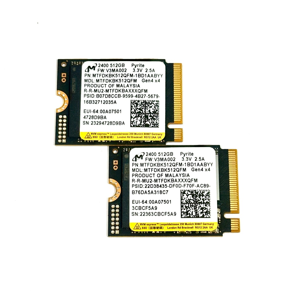 Ssd M2 NVMe PCI-e Micron 2400 2230 512GB GEN 4x4