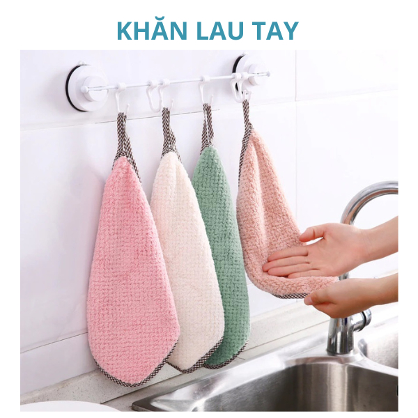 5 สองด้านผ้าฝ้ายครัว, มือ, และผ้าเช็ดจานที่มีรูแขวน (27x25ซม.) - มอค 68 ร้านค้า