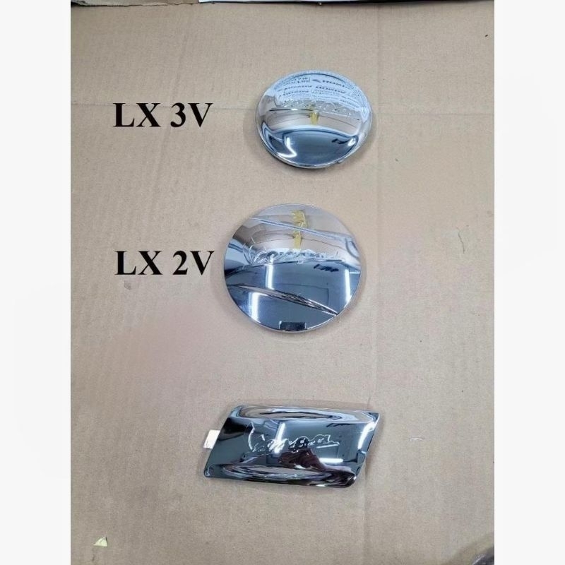 ฝาครอบหม้อ - ฝาครอบคลัตช์สําหรับ vespa lx 2v, 3v, sprint, Primavera...เทปเงินสีขาว LID