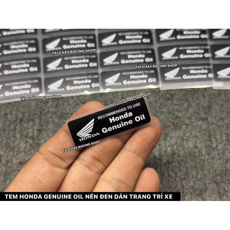 [ 1 ประทับ ] HONDA GENUINE OIL CAR DECORTATION STICKER