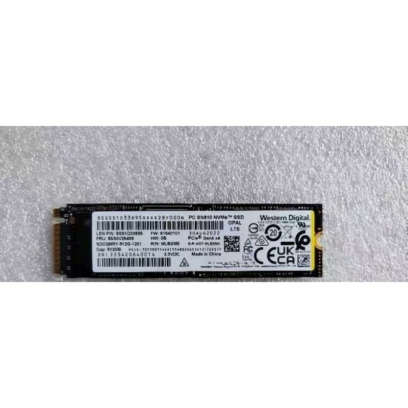 Western Digital PC SN810 512GB M2 NVMe Gen4 x4, 6900 MB/s / 5000 MB/s SSD