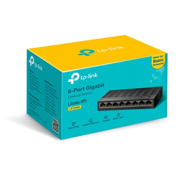 TP-LINK LS1008G สวิตช์เครือข่าย Gigabit 8-Port