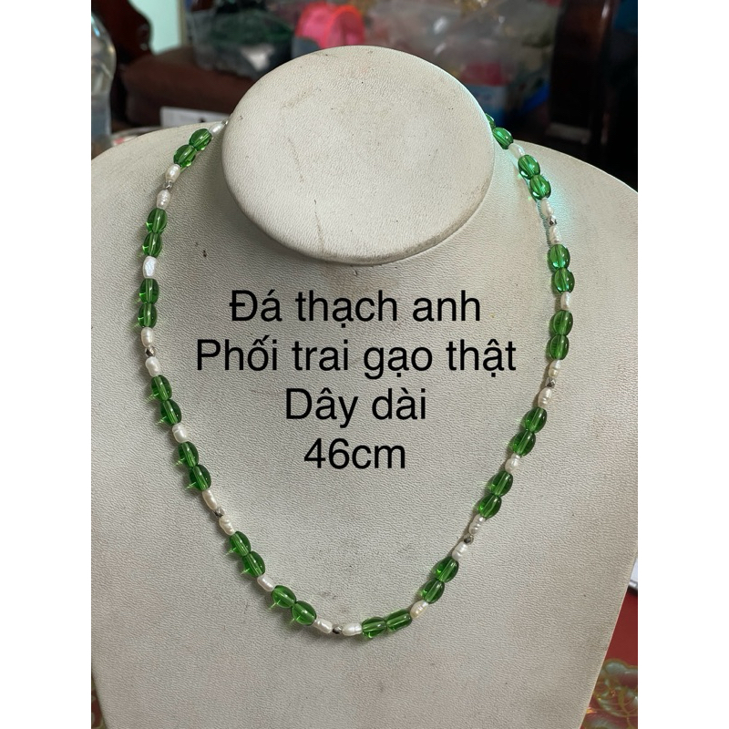 REAL RICE FRESHWATER PEARL STONE สร้อยคอ ms ABS5