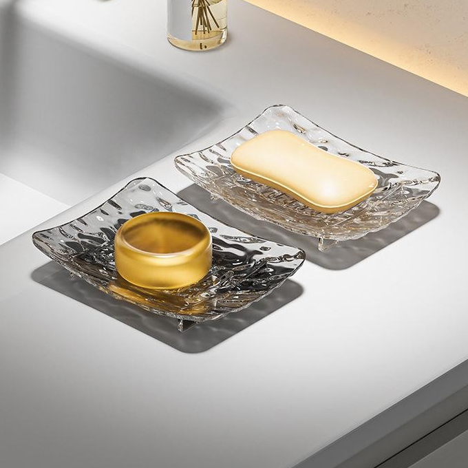 PEP ที่วางสบู่ WAVY พลาสติกสําหรับตกแต่งห้องน้ําสุดหรู