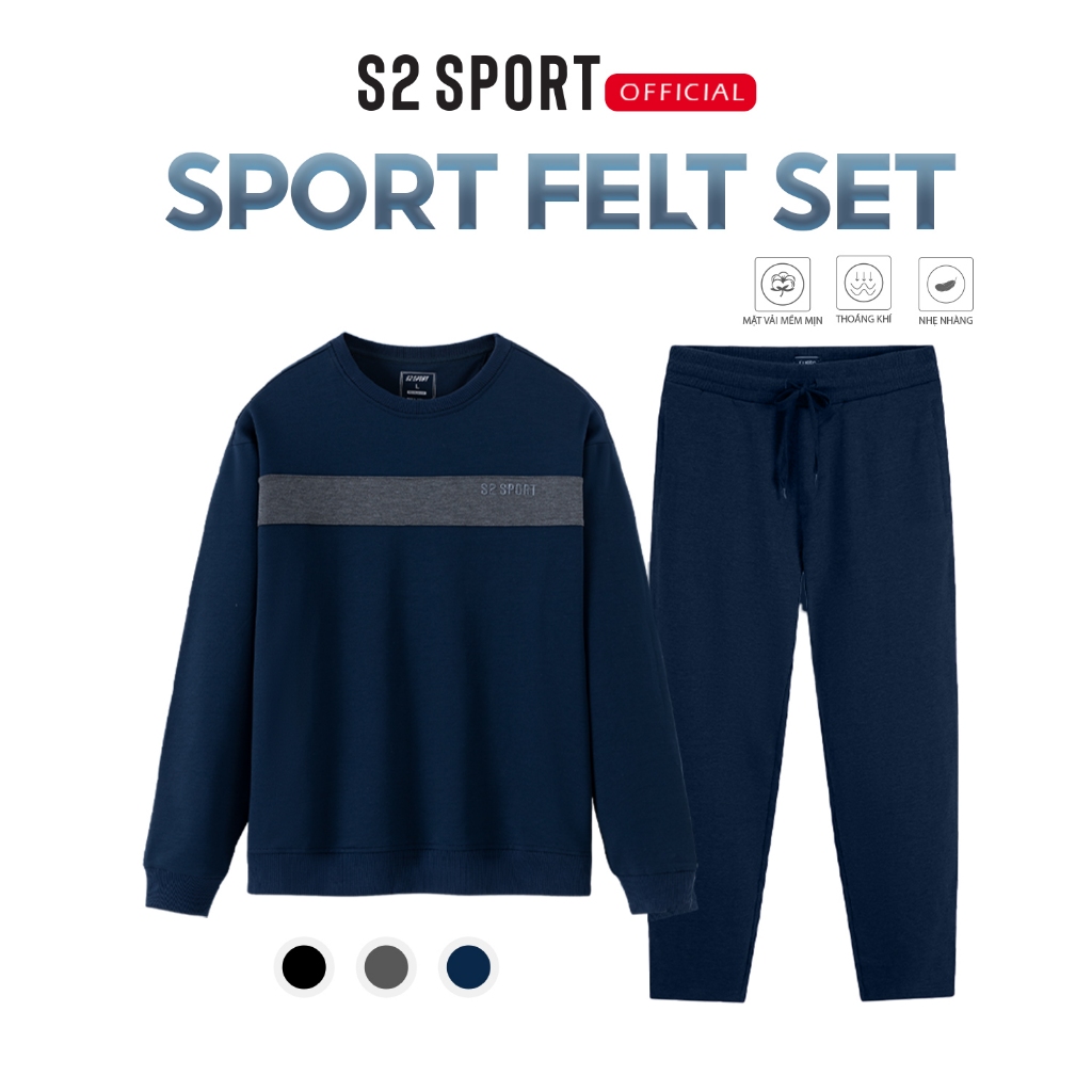 ส2 กีฬา ชุดเสื้อกันหนาวแขนยาวผู้ชายในสหรัฐอเมริกาผ้าคอตตอน การผสมผสานสี สปอร์ต ดีไซน์สุขภาพดี - BNF.