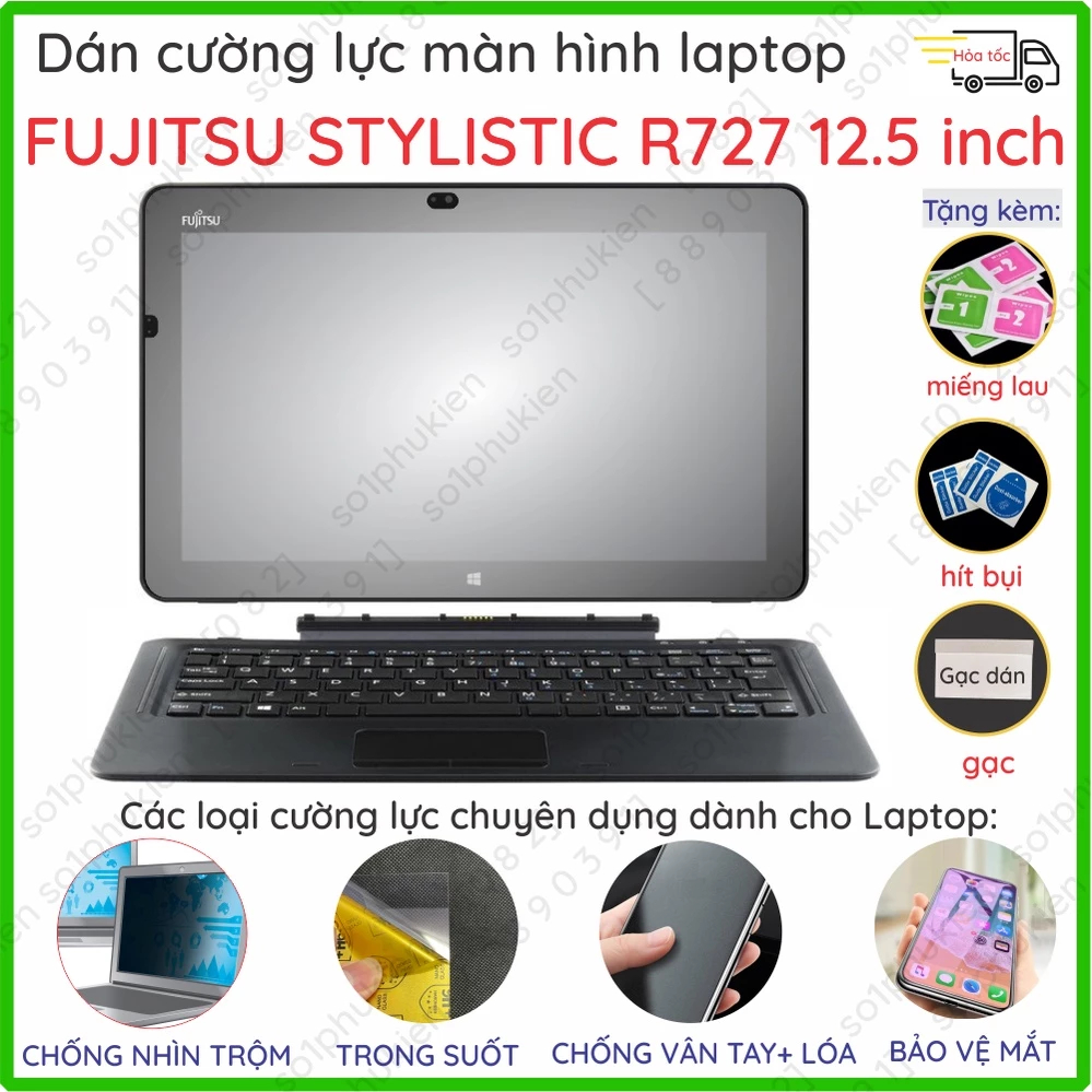 FUJITSU STYLISTIC R727 ฟิล์มกันรอยแท็บเล็ต 12.5 นิ้ว/ Fujitsu F02K 10.1"/Fujitsu Arrows Q508/ FUJITS