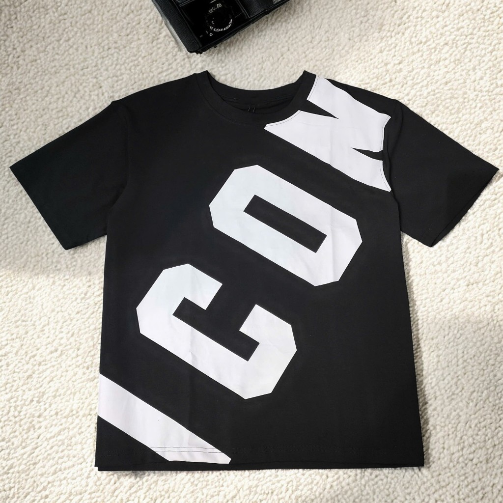 เสื้อยืดแขนสั้นไซส์ใหญ่สําหรับผู้ชาย 44UP - สีดํา - มีไซส์ใหญ่ - BF.AT.08B