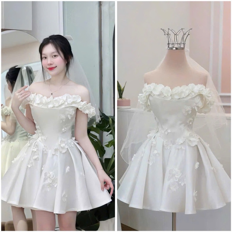 Tripble T DRESS ชุดแต่งงานดอกไม้สวยสุดๆ - ไซส์ S/M/L