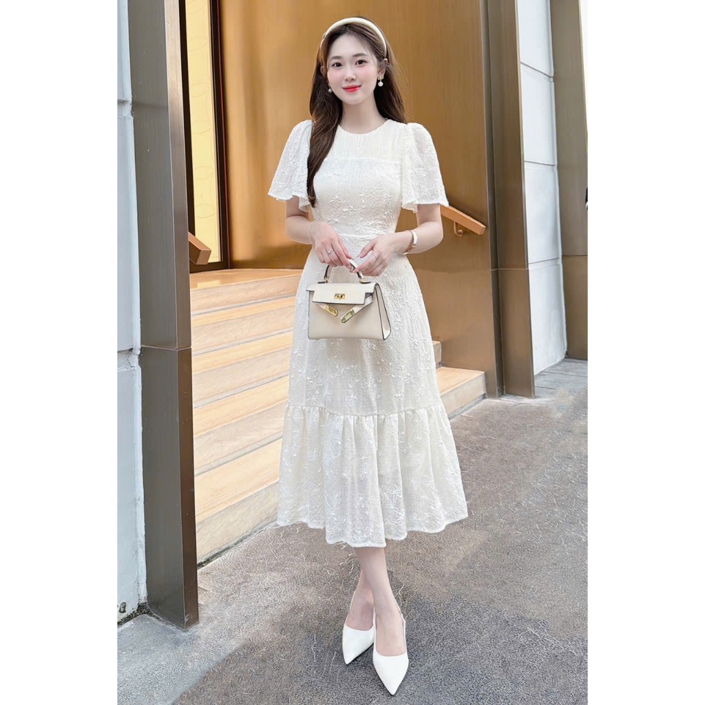 Ha Thanh Boutique เดรสเดินทางผ้าไหม เดรสวันที่ เดรสทํางาน V602