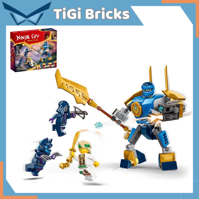 Ninjago Jays Mech Battle Pack Dragons Rising 2 Assembly Toy - หุ่นยนต์องค์ประกอบของ Jay 9205