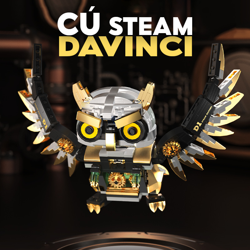 Steam Davinci Owl Davinci Mechanical Owl Model Assembly Toy 400 รายละเอียดนกฮูก Vuadochoiz