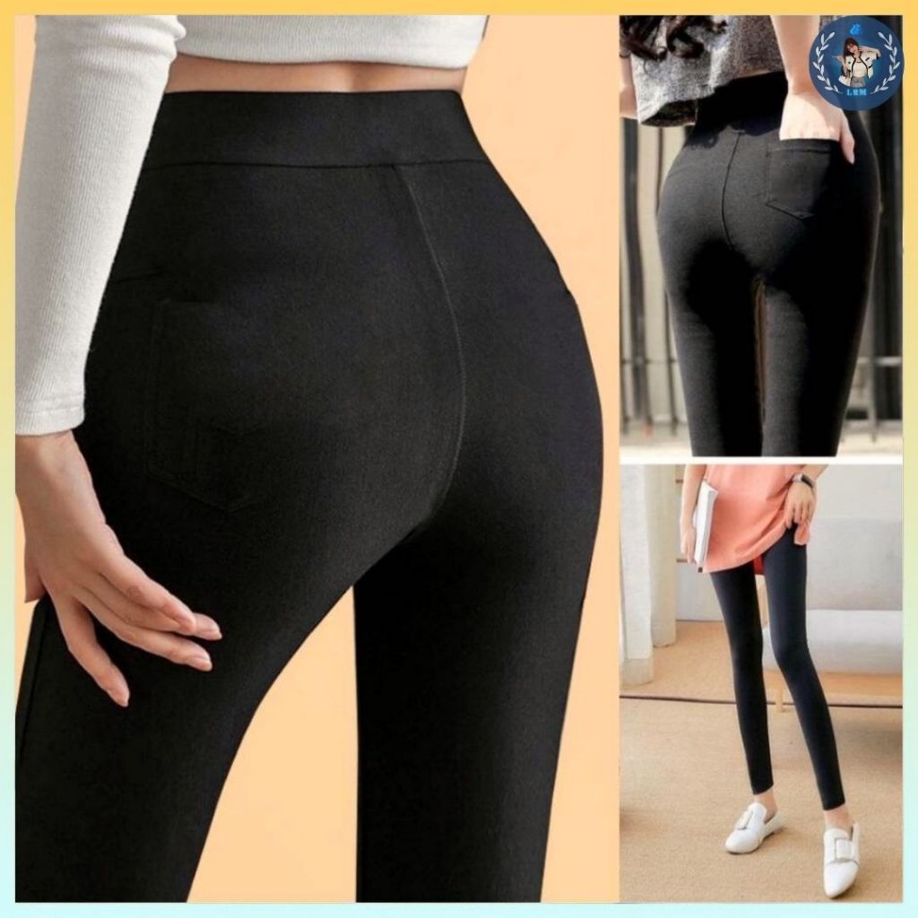[Q031] กางเกงทรงสลิมขายาวผู้หญิง LEGGING ความยาวปานกลาง นุ่มและยืด แฟลตสุดๆ - L2M